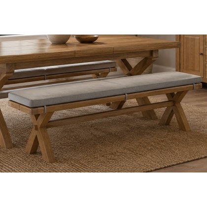 Normandy Chunky Country Oak Cross-Leg Dining Bench