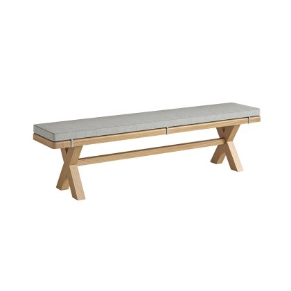 Normandy Chunky Country Oak Cross-Leg Dining Bench