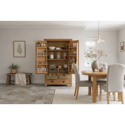 Normandy Chunky Country Oak Larder Unit
