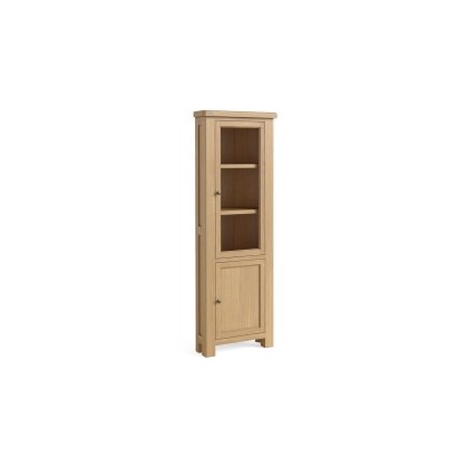 Normandy Chunky Country Oak Corner Display Cabinet Normandy Chunky Country Oak Corner Display Cabinet