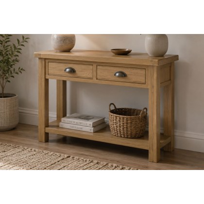 Normandy Chunky Country Oak Console Table Normandy Chunky Country Oak Console Table