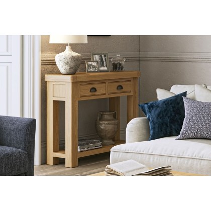 Normandy Chunky Country Oak Console Table