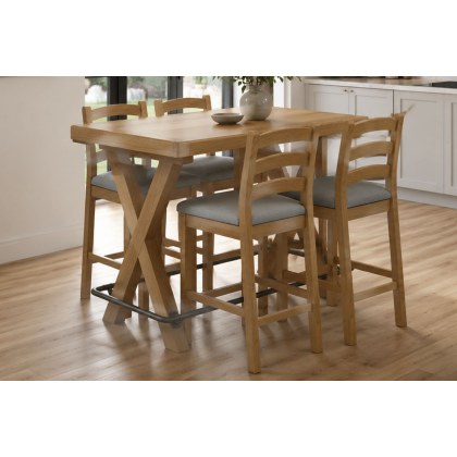 Normandy Chunky Country Oak Bar Table
