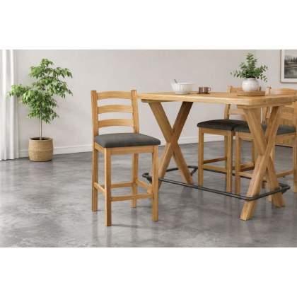 Normandy Chunky Country Oak Bar Stool