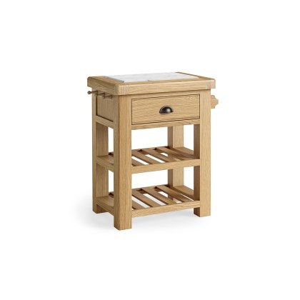 Normandy Chunky Country Oak Small Kitchen Island Unit
