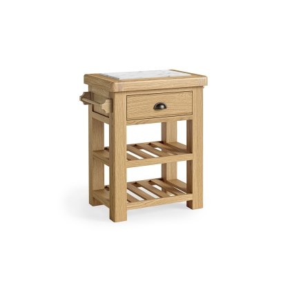 Normandy Chunky Country Oak Small Kitchen Island Unit