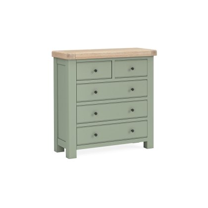 Salcombe Painted Oak Sage Green 2 Over 3 Chest of Drawers