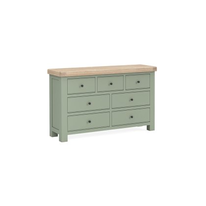 Salcombe Painted Oak Sage Green 3 Over 4 Chest of Drawers Salcombe Painted Oak Sage Green 3 Over 4 Chest of Drawers