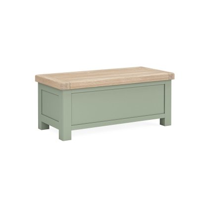 Salcombe Painted Oak Sage Green Blanket Box