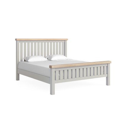 Salcombe Painted Oak Stone Grey Bed Frame