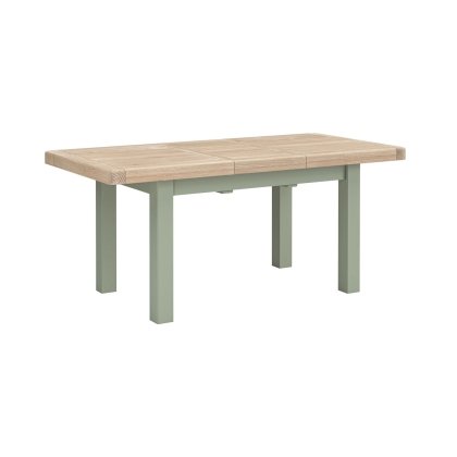 Salcombe Painted Oak Sage Green Small Extending Dining Table Salcombe Painted Oak Sage Green Small Extending Dining Table