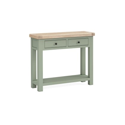 Salcombe Painted Oak Sage Green Console Table Salcombe Painted Oak Sage Green Console Table