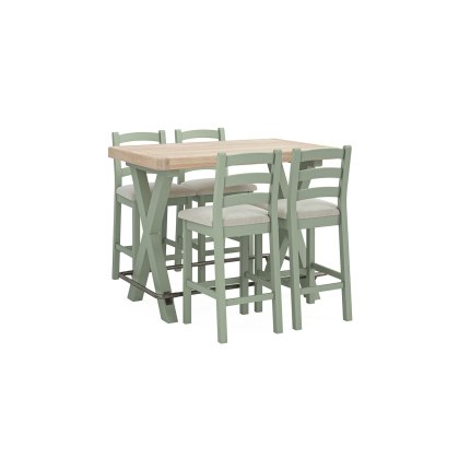 Salcombe Painted Oak Sage Green Bar Stool