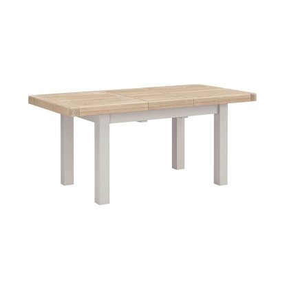 Salcombe Painted Oak Stone Grey Small Extending Dining Table Salcombe Painted Oak Stone Grey Small Extending Dining Table