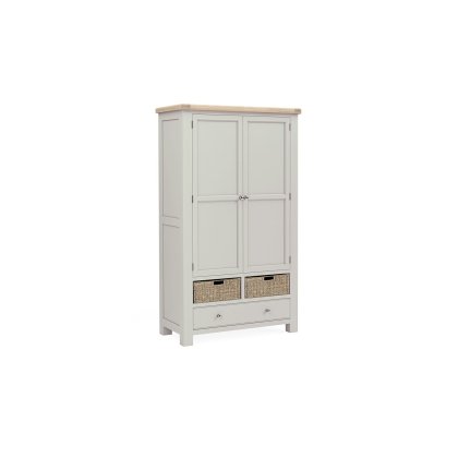 Salcombe Painted Oak Stone Grey Larder Unit