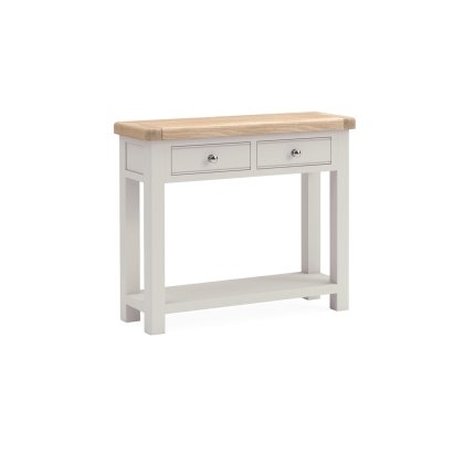 Salcombe Painted Oak Stone Grey Console Table