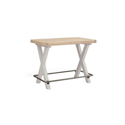 Salcombe Painted Oak Stone Grey Bar Table
