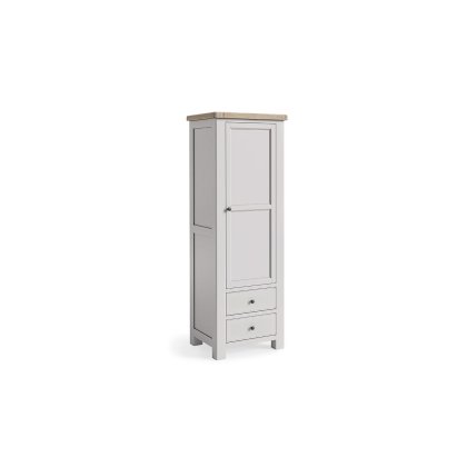 Salcombe Painted Oak Stone Grey Single Larder Unit