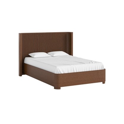 Soho Brown Oak Slatted Bed Frame