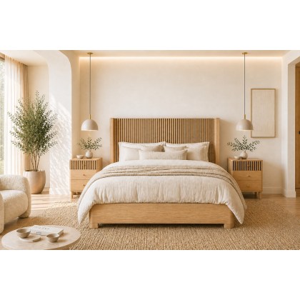 Soho Natural Oak Slatted Bed Frame