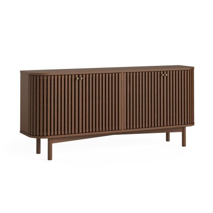 Soho Brown Oak Slatted Large Sideboard Soho Brown Oak Slatted Large Sideboard
