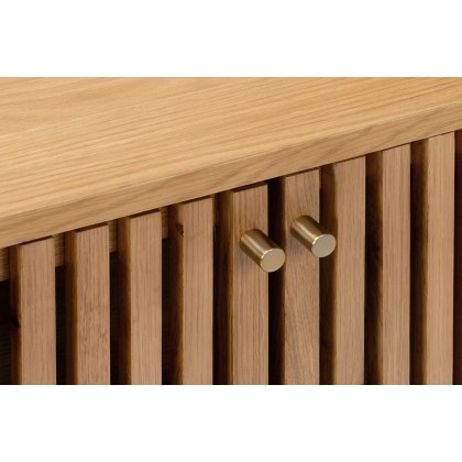 Soho Natural Oak Slatted Sideboard with Drawers Soho Natural Oak Slatted Sideboard with Drawers