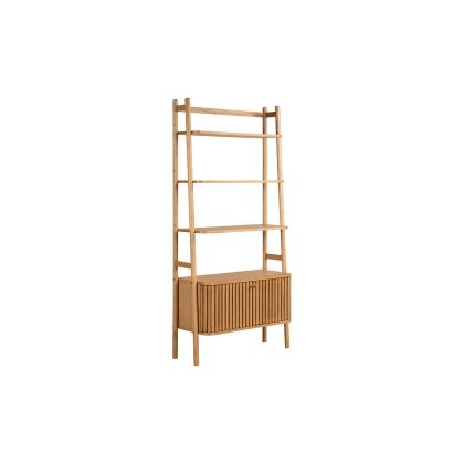 Soho Natural Oak Slatted Display Bookcase