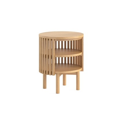 Soho Natural Oak Slatted Open Side Table