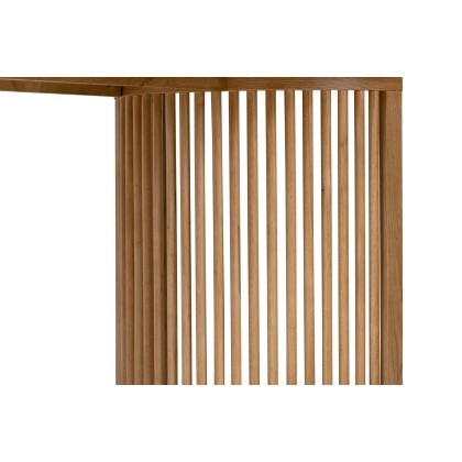 Soho Natural Oak Slatted Open Side Table