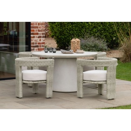 Gallery Direct Hvar Outdoor Dining Table Set with 4 Chairs