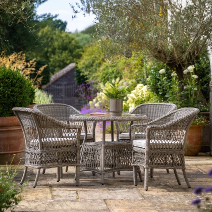 Gallery Direct Menton Outdoor 4 Seater Round Dining Set