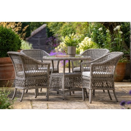 Gallery Direct Menton Outdoor 4 Seater Round Dining Set