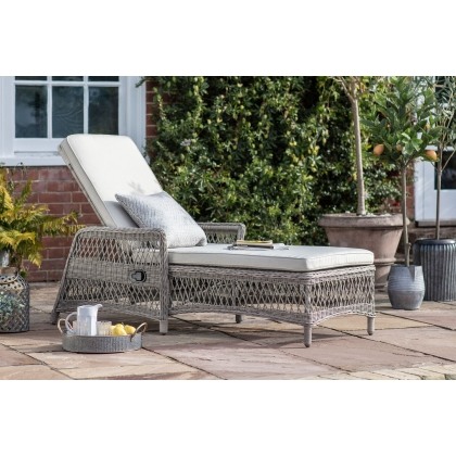 Gallery Direct Menton Outdoor Country Lounger Stone