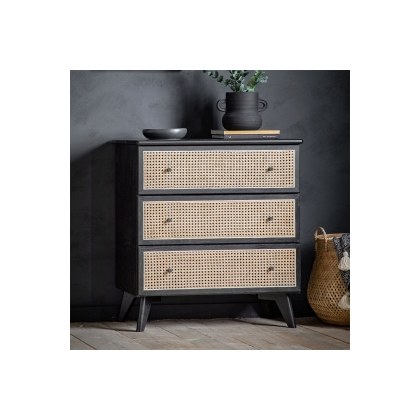 Gallery Direct Skylar Rattan 3 Drawer Chest of Drawers