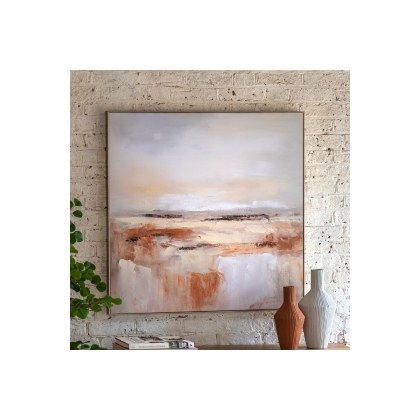 Gallery Direct Warm Haze Framed Canvas 1000x1000mm