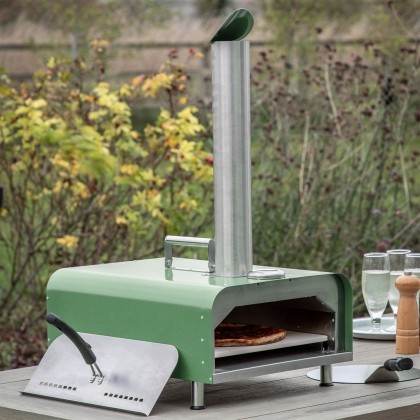 Gallery Direct Sassari Outdoor Pellet Pizza Oven Green