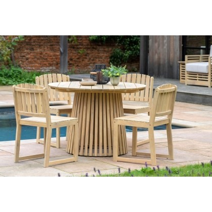 Gallery Direct Rialto Acacia Round 4 Seater Dining Table Gallery Direct Rialto Acacia Round 4 Seater Dining Table