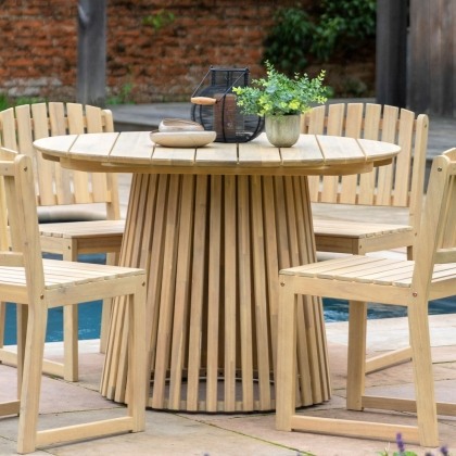 Gallery Direct Rialto Acacia Round 4 Seater Dining Table