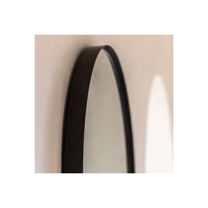 Gallery Direct Holworth Arch Mirror Black 600x35x900mm