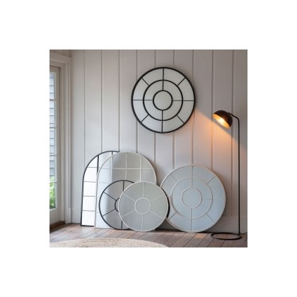 Gallery Direct Hampstead Arch Mirror Black 760x950mm