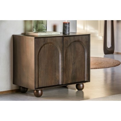 Gallery Direct Arc Walnut Mango Wood Small Sideboard Gallery Direct Arc Walnut Mango Wood Small Sideboard