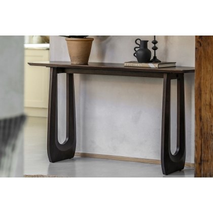 Gallery Direct Arc Walnut Mango Wood Arc Console Table
