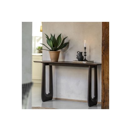Gallery Direct Arc Walnut Mango Wood Arc Console Table