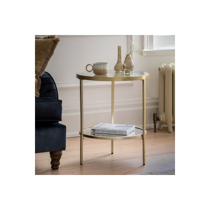 Gallery Direct Hudson Champagne Side Table