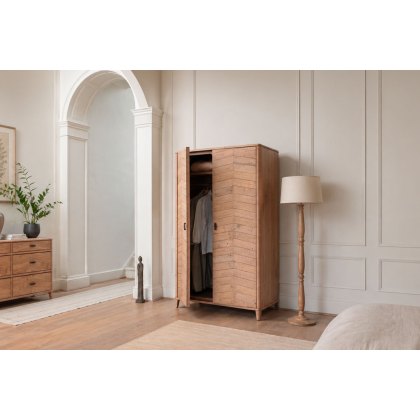 Jude Reclaimed Wood Double Wardrobe