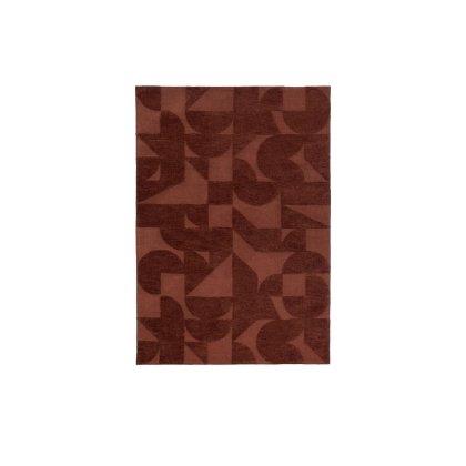 Gallery Direct Cortland Block Rug Nutmeg