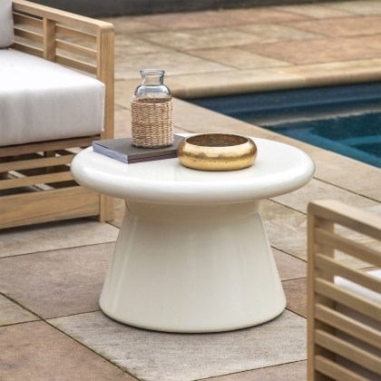 Gallery Direct Pavia Outdoor Cream Concrete Coffee Table