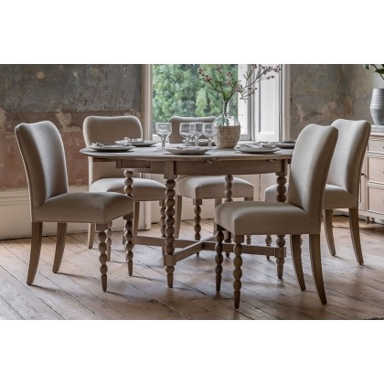 Gallery Direct Artisan Limewash Oak Extending Round Dining Table Set & 6 Chairs Gallery Direct Artisan Limewash Oak Extending Round Dining Table Set & 6 Chairs