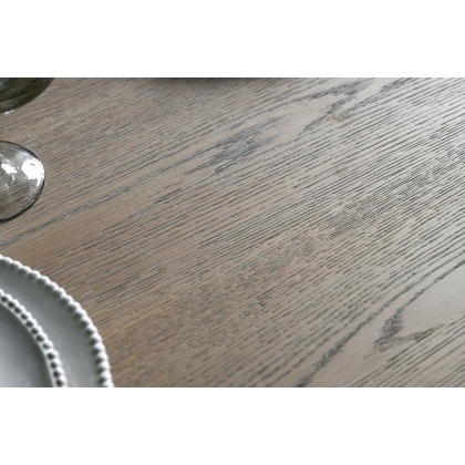 Gallery Direct Artisan Limewash Oak Extending Dining Table Set with 6 Chairs & Bench