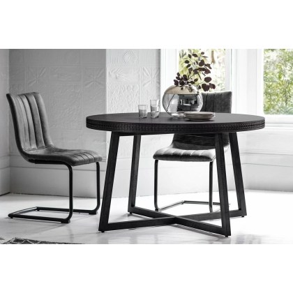 Gallery Direct Boho Boutique Round Dining Table Set & 4 Edington Chairs Gallery Direct Boho Boutique Round Dining Table Set & 4 Edington Chairs